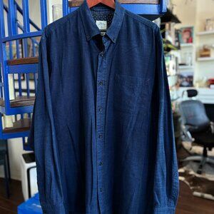 GAP Handmade Khadi Denim Selvedge LS Shirt Indigo – Size XL